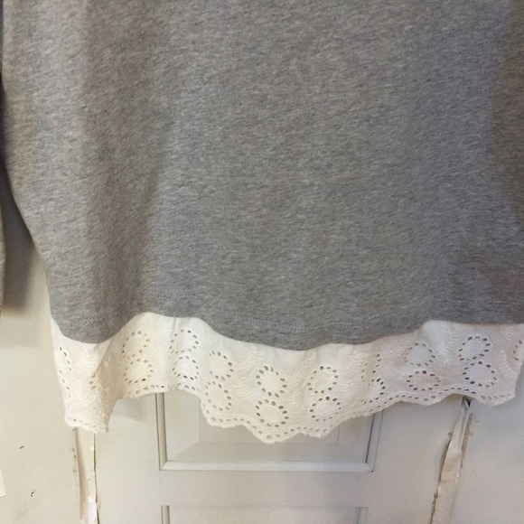 J. by J. Crew Gray Top w/ Eyelet Detail - Picture 15 of 16